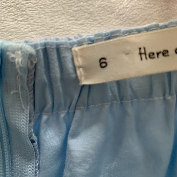 Here Comes The Sun Blue Floral Strapless Romper - Picture 5 of 7